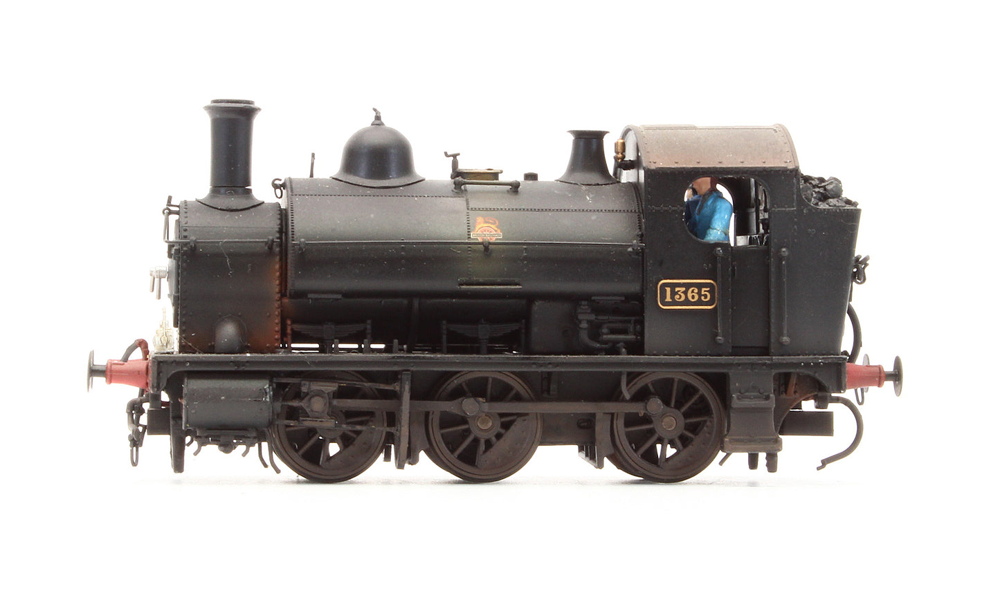 Pre-Owned GWR 0-6-0ST 1365 BR Black Steam Locomotive - Custom Weathered