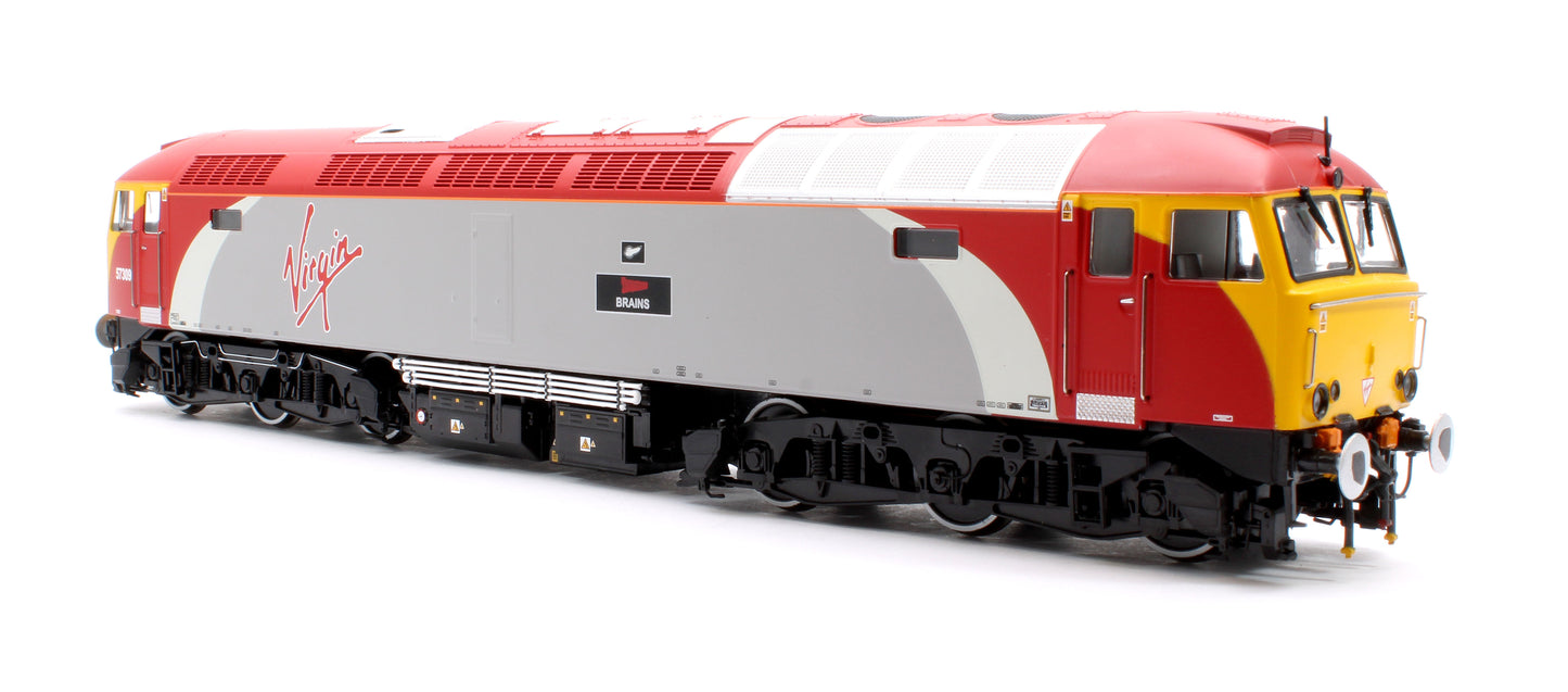 Class 57 Virgin Silver/Red 57309 Brains Diesel Locomotive