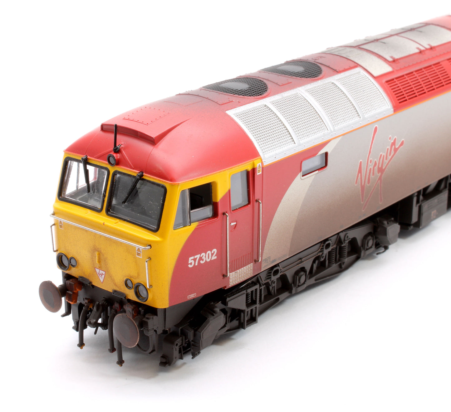 Class 57 Virgin Silver/Red 57302 Virgil Tracy Diesel Locomotive - Weathered