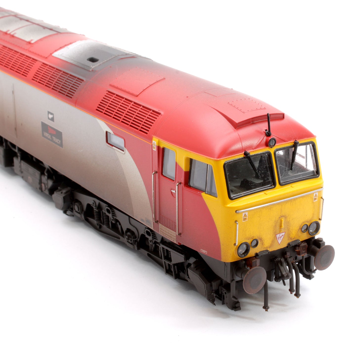 Class 57 Virgin Silver/Red 57302 Virgil Tracy Diesel Locomotive - Weathered