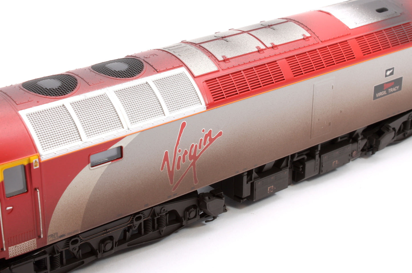 Class 57 Virgin Silver/Red 57302 Virgil Tracy Diesel Locomotive - Weathered