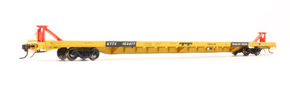 Pre-Owned G29516 Trailer Train F89F 89' Flat Car KTTX TT Logo Yellow - Road #153077