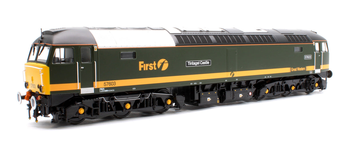 Pre-Owned Class 57 FGW 'Fag Packet' green 57603 Tintagel Castle Diesel Locomotive