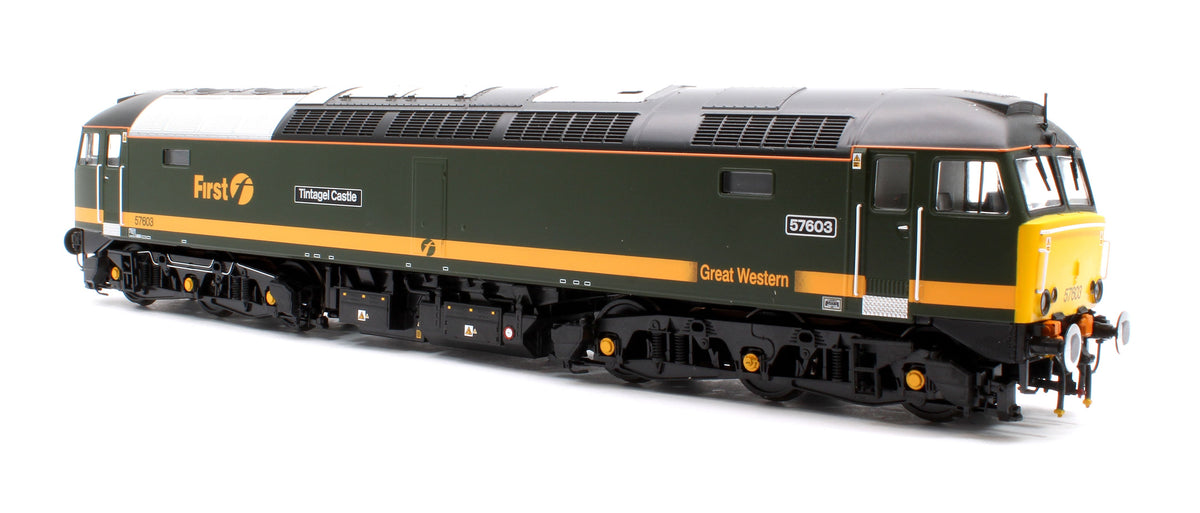 Pre-Owned Class 57 FGW 'Fag Packet' green 57603 Tintagel Castle Diesel Locomotive