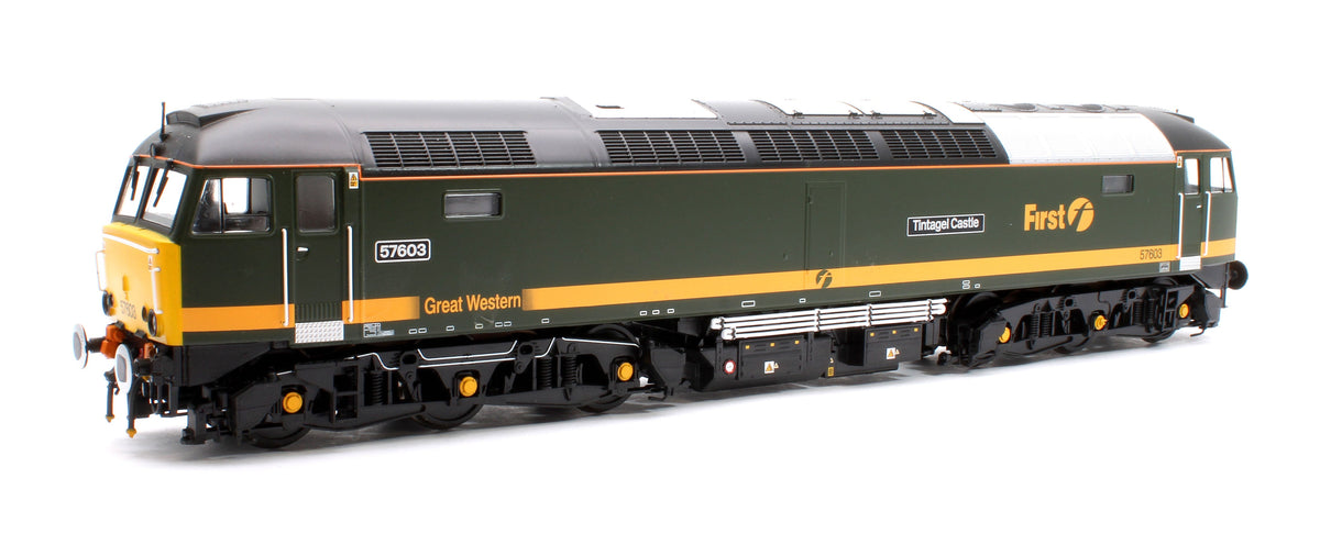 Pre-Owned Class 57 FGW 'Fag Packet' green 57603 Tintagel Castle Diesel Locomotive