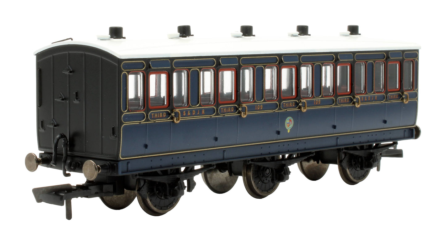 Pre-Owned R40298 6 Wheel Coach 3rd Class S&DJR 'No 109'