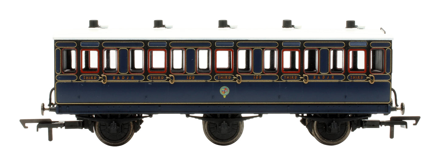 Pre-Owned R40298 6 Wheel Coach 3rd Class S&DJR 'No 109'