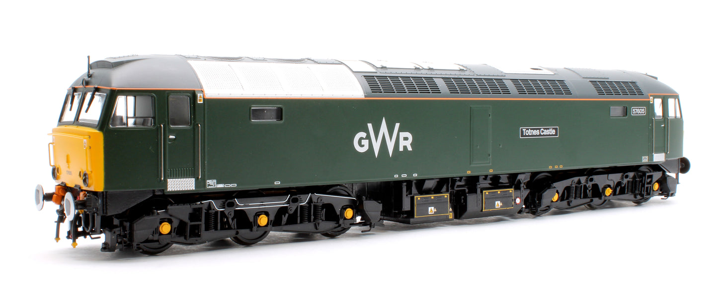 Class 57 GWR Green 57605 Totnes Castle Diesel Locomotive