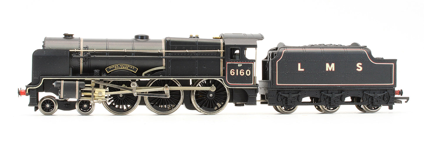 Pre-Owned LMS Black 4-6-0 'Queen Victoria's Rifleman' 6160 Steam Locomotive