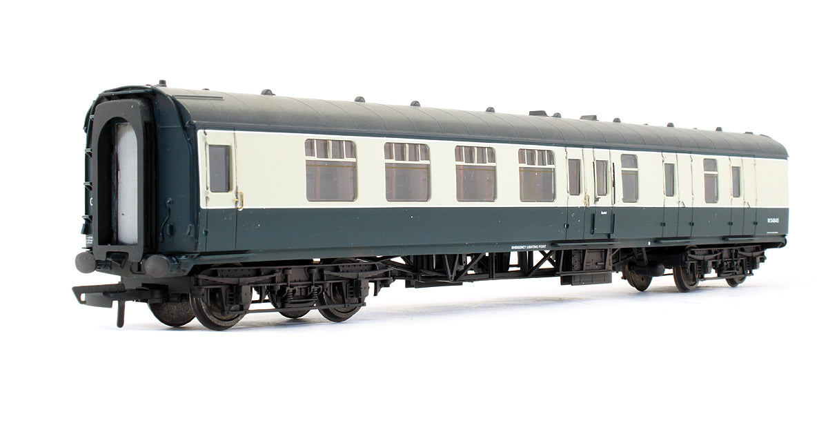 Pre-Owned BR Blue & Grey MK1 Corridor Brake 2nd Class Coach 'W34845' - Custom Weathered