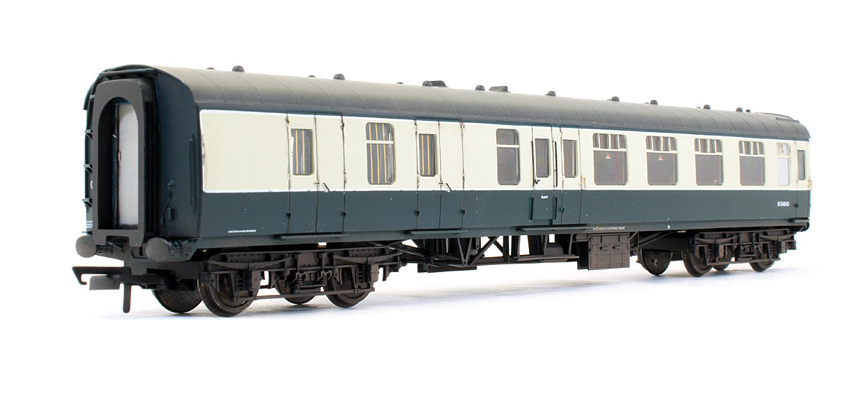 Pre-Owned BR Blue & Grey MK1 Corridor Brake 2nd Class Coach 'W34845' - Custom Weathered