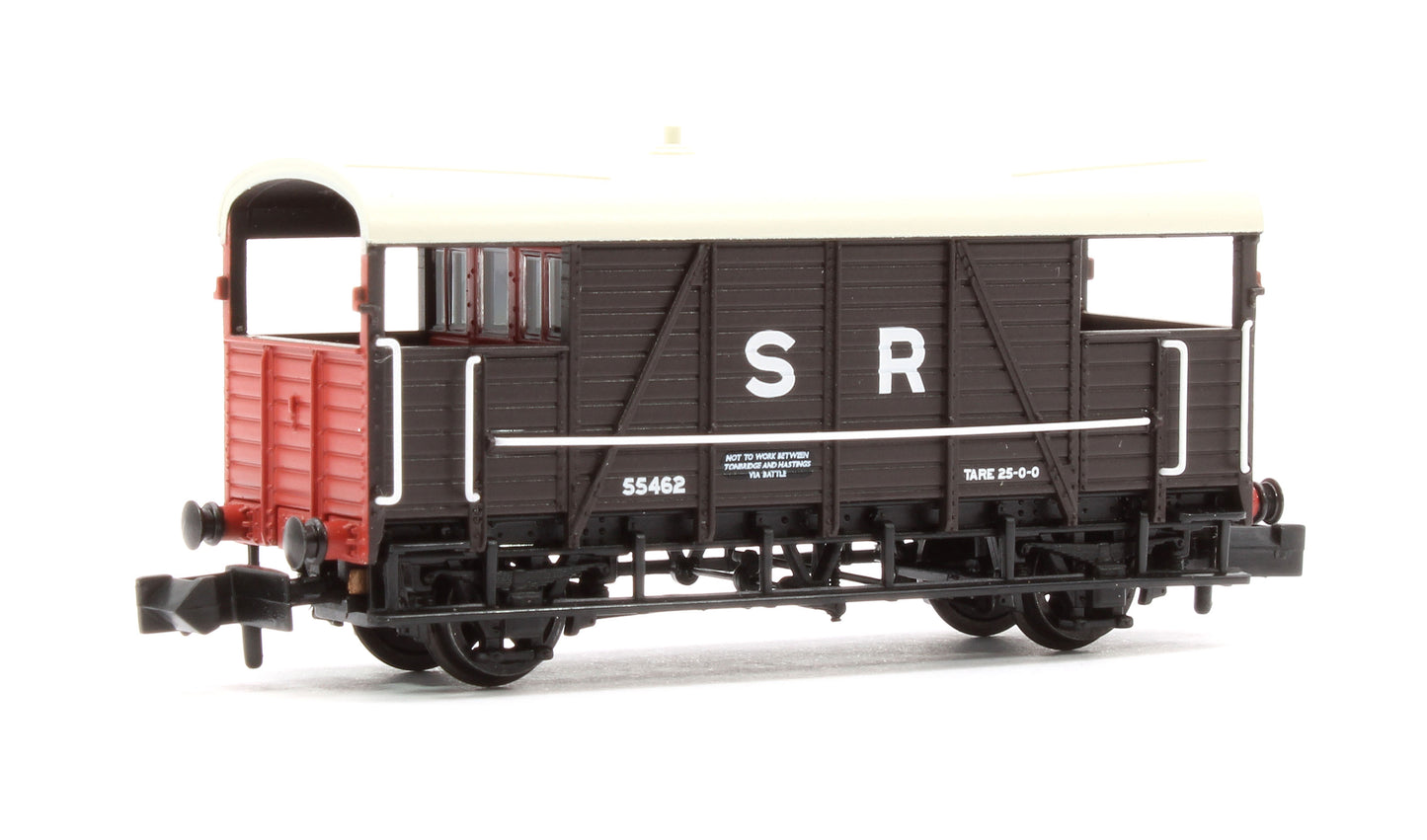 SE&CR 25T 'Dance Hall' Brake Van SR Brown No.55462