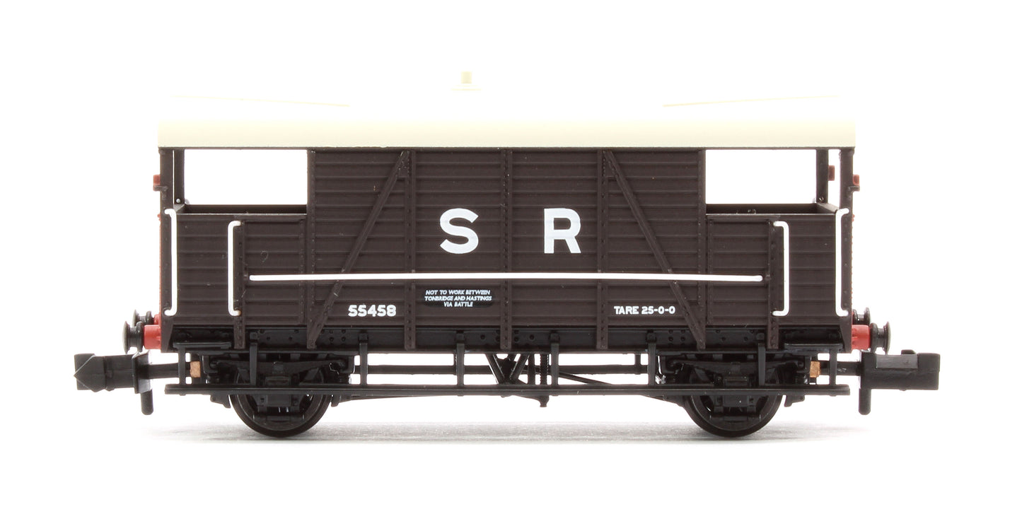 SE&CR 25T 'Dance Hall' Brake Van SR Brown No.55458