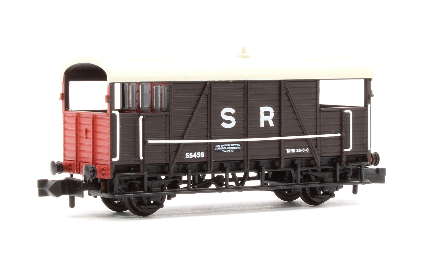 SE&CR 25T 'Dance Hall' Brake Van SR Brown No.55458