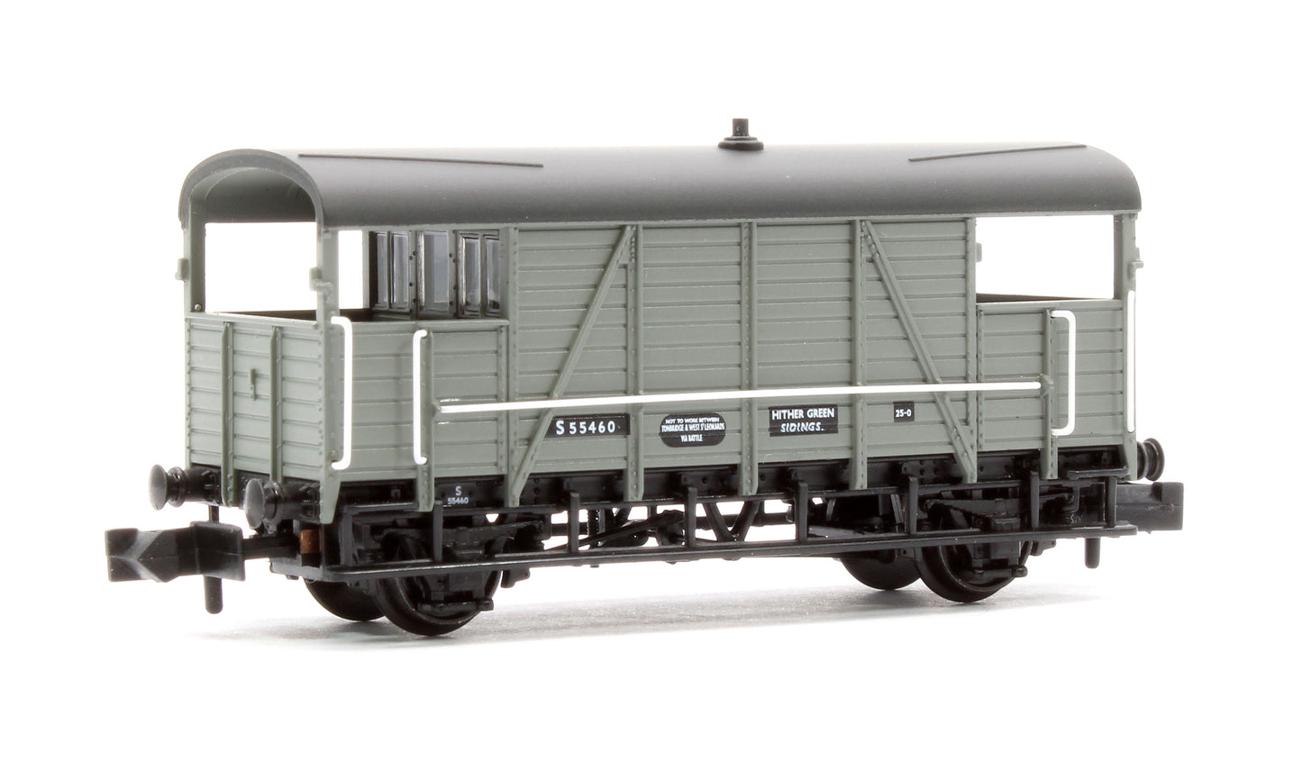 SE&CR 25T 'Dance Hall' Brake Van BR Grey No.S55460