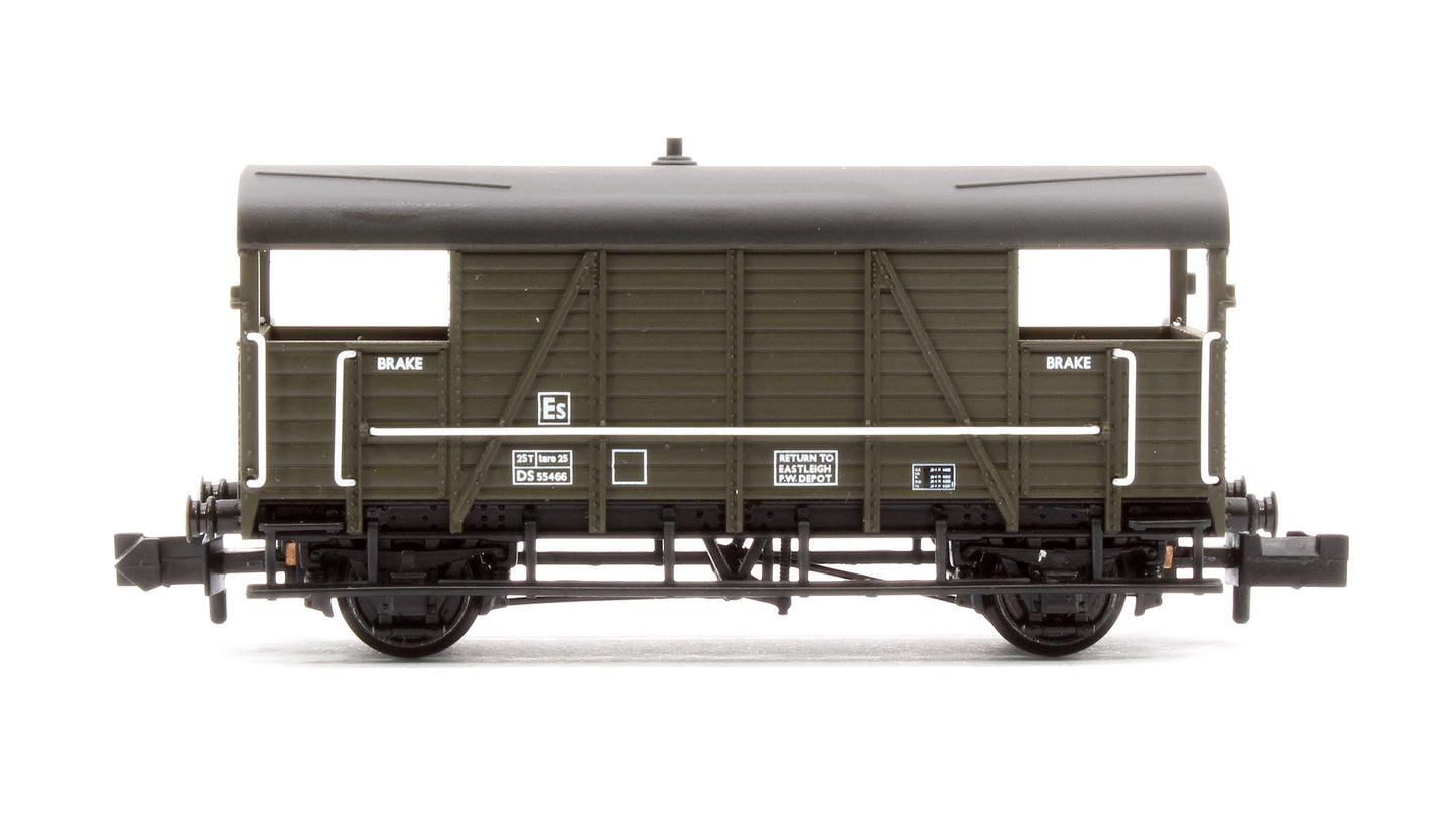 SE&CR 25T 'Dance Hall' Brake Van BR Departmental Olive Green No.DS55466