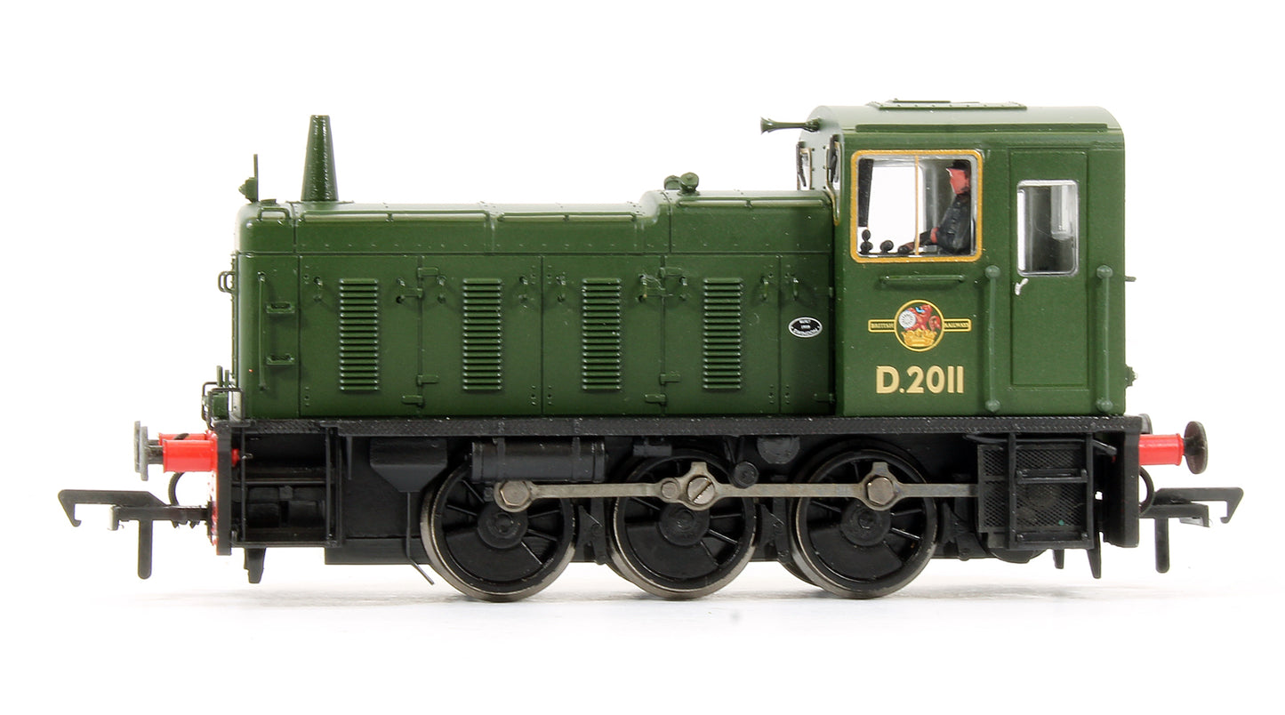 Pre-Owned Class 03 BR Plain Green Late Crest D2011 Diesel Shunter Locomotive - DCC Fitted