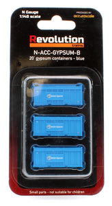 Pack of 3 Gypsum 20' Containers - Blue Containers