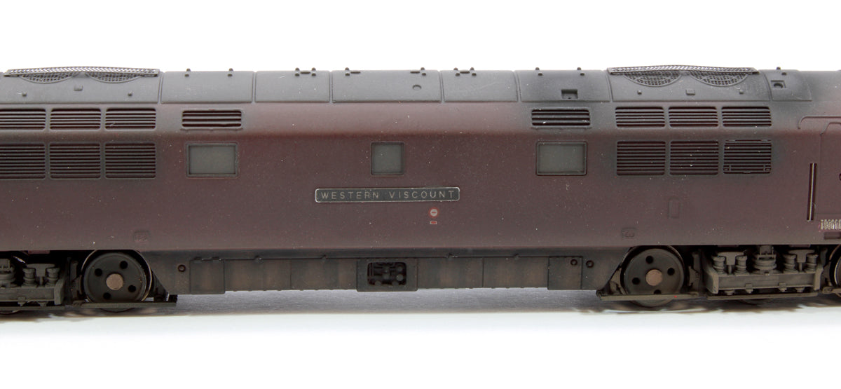 Pre-Owned 2D-003-009 BR D1045 'Western Viscount' Maroon Full Yellow Ends Diesel Locomotive (Weathered)