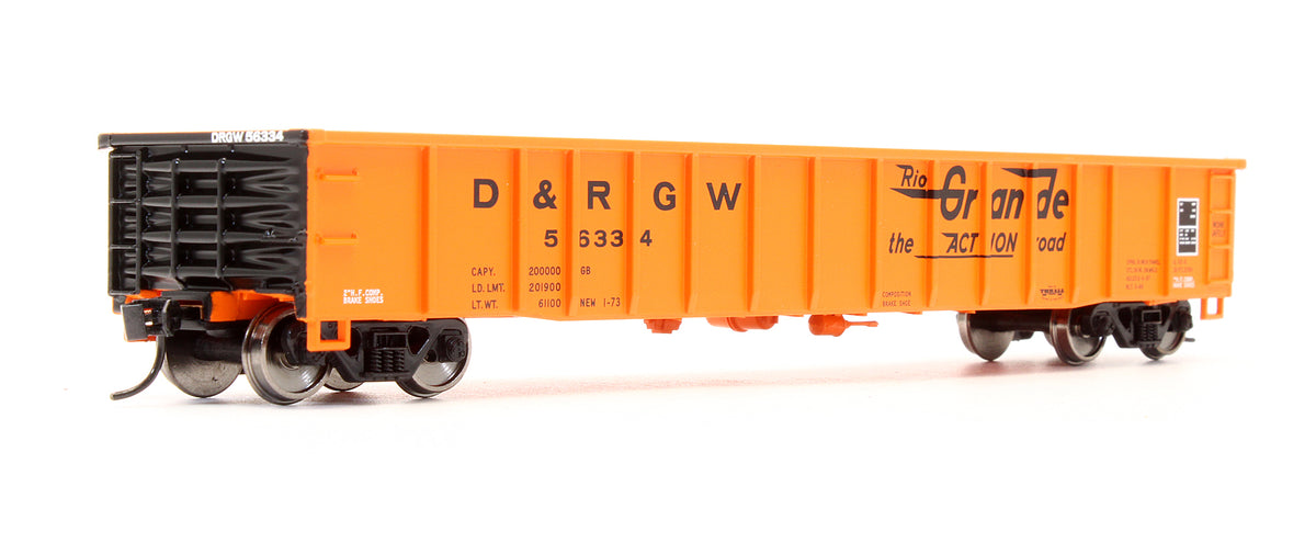 Pre-Owned 910-6157 53' Smooth-Side Gondola Denver & Rio Grande Western - Road #56334