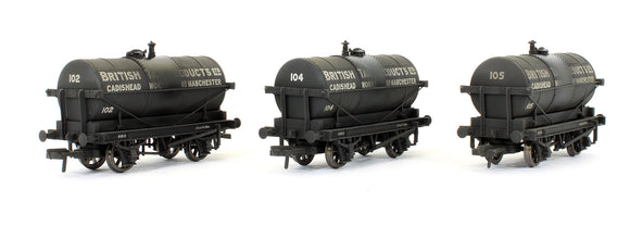 Pre-Owned Set of 3 14T British Tar Products Ltd Tank Wagons (Weathered)