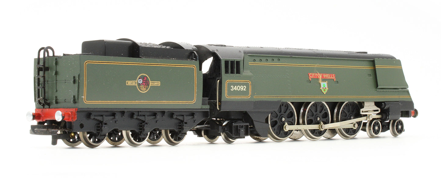 Pre-Owned BR Green  4-6-2 Streamlined West Country Class 'City Of Wells' 34092 Steam Locomotive