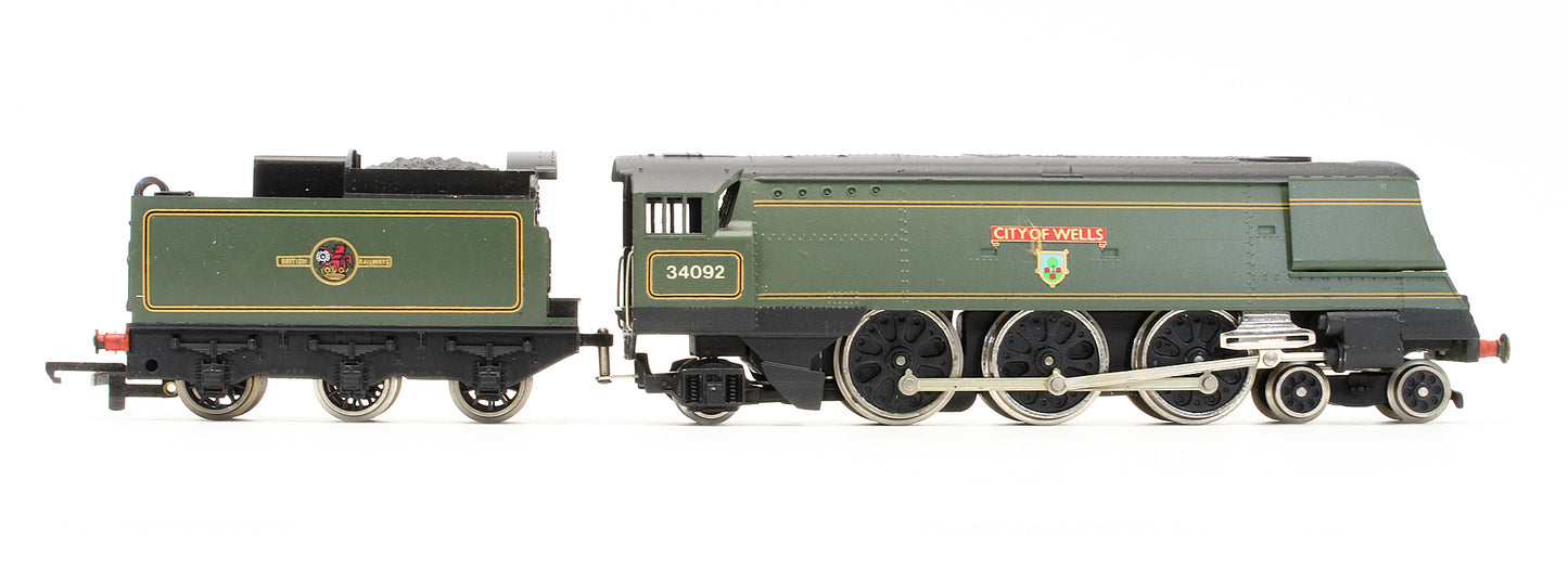 Pre-Owned BR Green  4-6-2 Streamlined West Country Class 'City Of Wells' 34092 Steam Locomotive