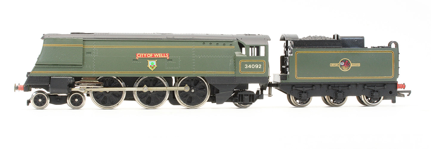Pre-Owned BR Green  4-6-2 Streamlined West Country Class 'City Of Wells' 34092 Steam Locomotive