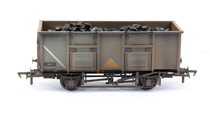 Pre-Owned 24.5 Ton Mineral Wagon BR Grey Yellow Triangle - Exclusive Edition - Custom Weathered