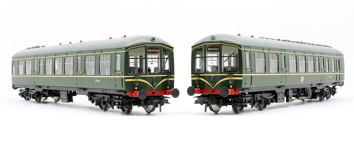 Pre-Owned 32-516A Derby Lightweight Two Car DMU BR Green With Speed Whiskers