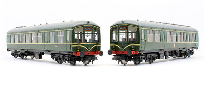 Pre-Owned 32-516A Derby Lightweight Two Car DMU BR Green With Speed Whiskers