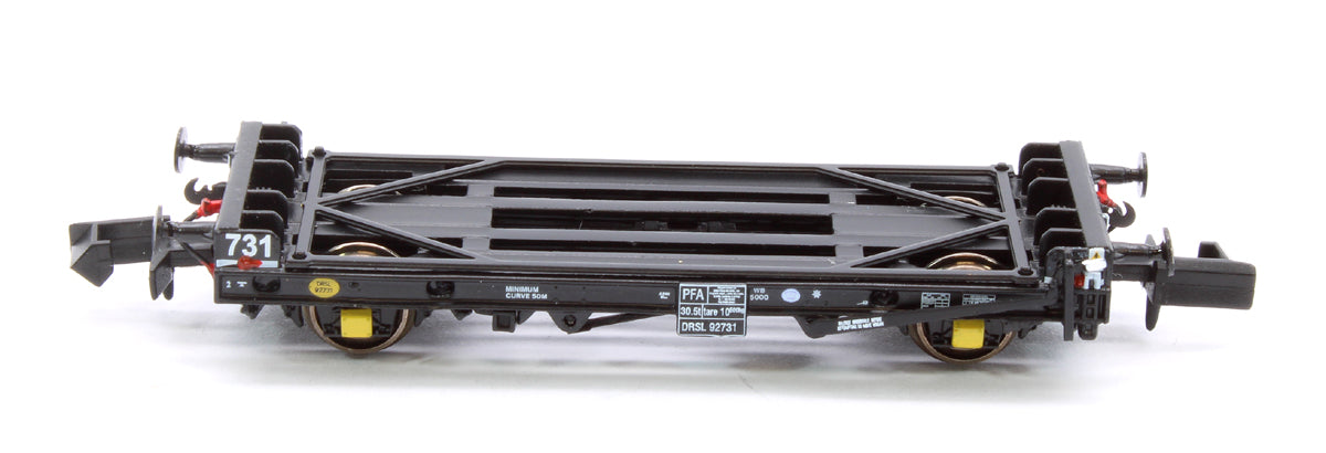 Pre-Owned PFA 2 axle container flat (Triple Pack, no containers provided) - Version P