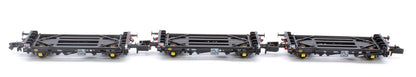 Pre-Owned PFA 2 axle container flat (Triple Pack, no containers provided) - Version P