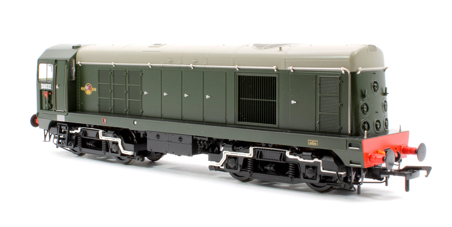 Class 20/0 Disc Headcode & Tablet Catcher D8032 BR Green (Late Crest) Diesel Locomotive - Sound Fitted