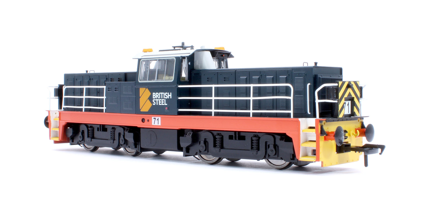 Hunslet Bo-Bo in British Steel Blue No.71 Diesel Locomotive