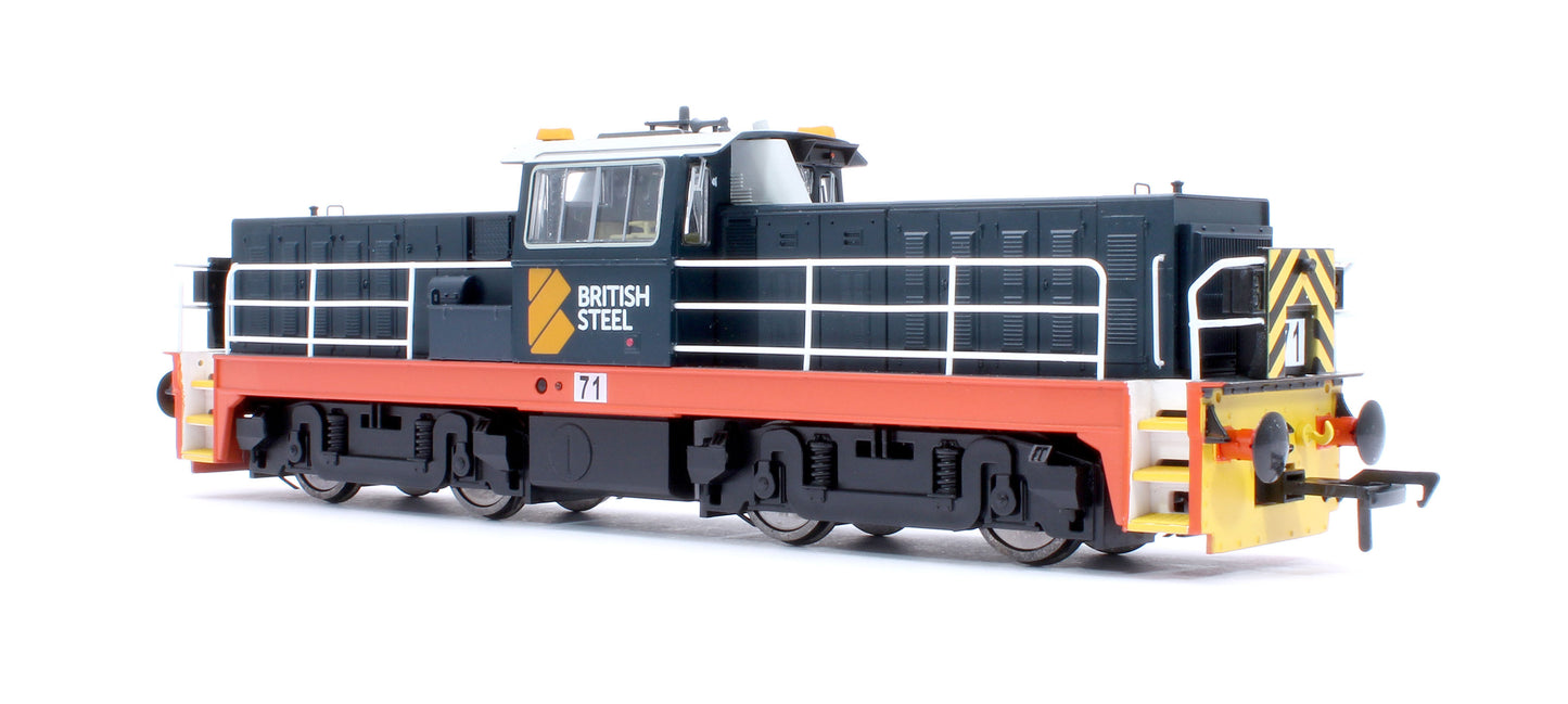 Hunslet Bo-Bo in British Steel Blue No.71 Diesel Locomotive