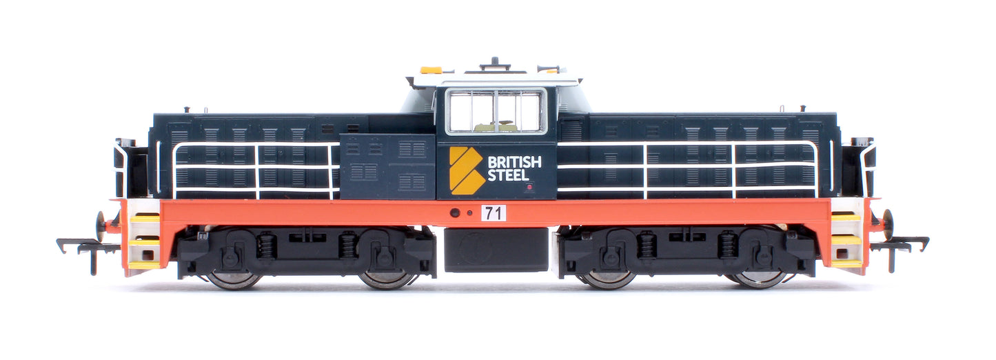 Hunslet Bo-Bo in British Steel Blue No.71 Diesel Locomotive - DCC Fitted