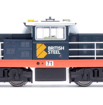 Hunslet Bo-Bo in British Steel Blue No.71 Diesel Locomotive