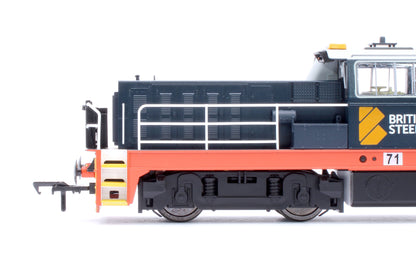 Hunslet Bo-Bo in British Steel Blue No.71 Diesel Locomotive - DCC Sound