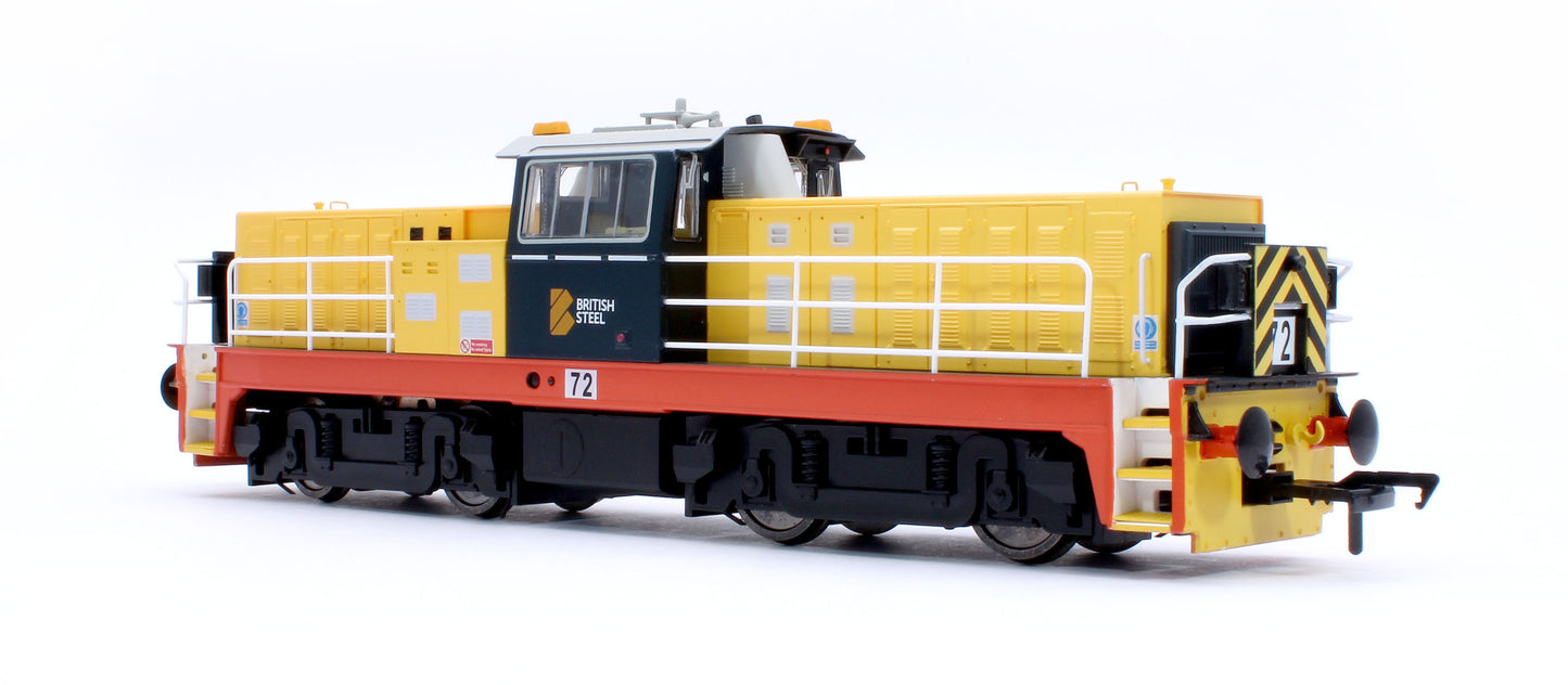 Hunslet Bo-Bo in British Steel Yellow/Blue No.72 Diesel Locomotive
