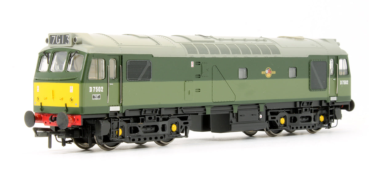 32-406 Pre-Owned Class 25/3 'D7502' BR Two Tone Green Diesel Locomotive - DCC Sound