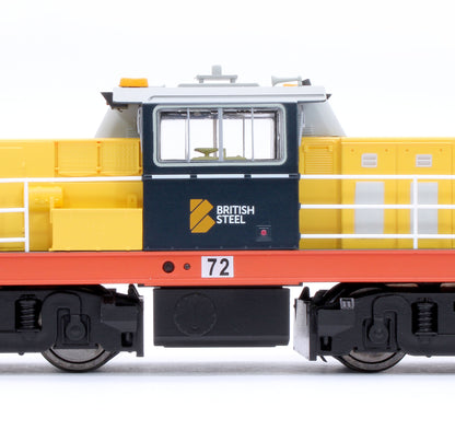 Hunslet Bo-Bo in British Steel Yellow/Blue No.72 Diesel Locomotive
