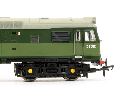32-406 Pre-Owned Class 25/3 'D7502' BR Two Tone Green Diesel Locomotive - DCC Sound
