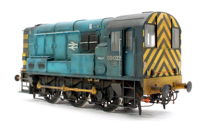 Class 09 022 BR Blue Diesel Shunter Locomotive - Heavily Weathered - DCC Sound