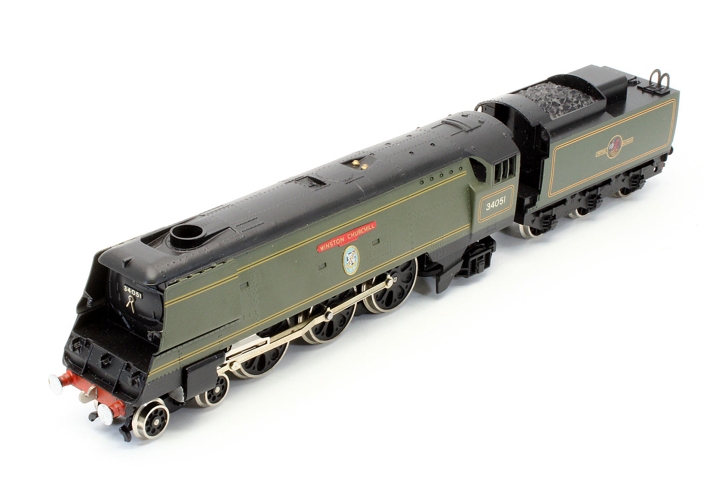 Pre-Owned BR Green 4-6-2 Streamlined Battle Of Britain Class 'Winston Churchill' 34051 Steam Locomotive