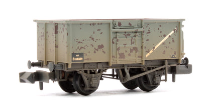 BR 16T Steel Mineral Wagon with Top Flap Doors BR Grey No. B168339 - Weathered