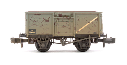 BR 16T Steel Mineral Wagon with Top Flap Doors BR Grey No. B165149 - Weathered