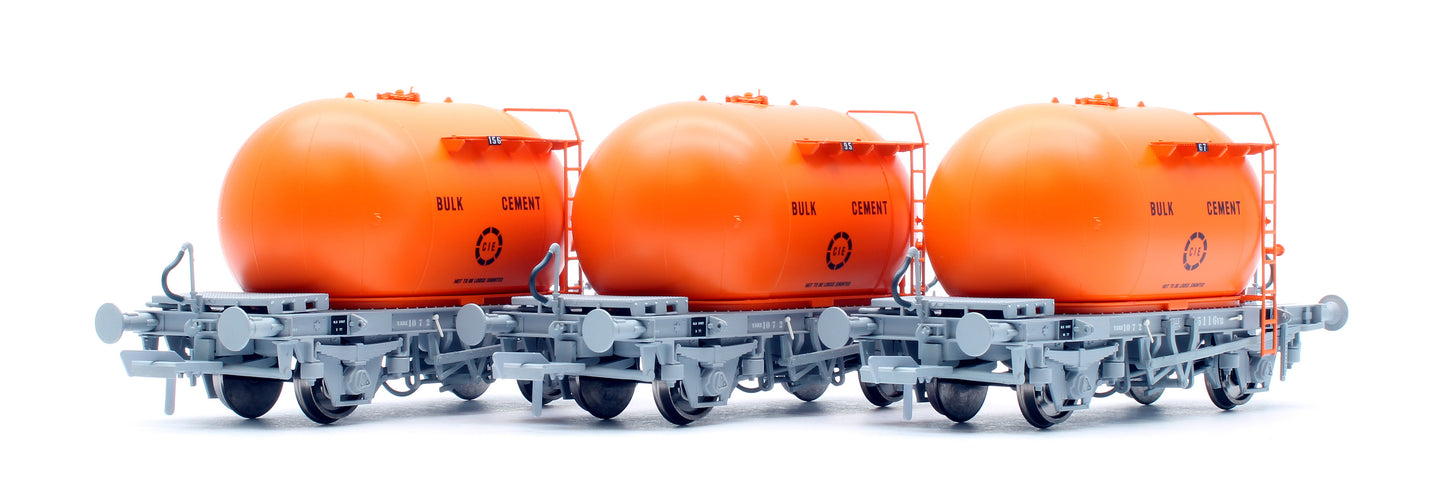 CIE Bulk Cement Wagon - Orange - Pack 3