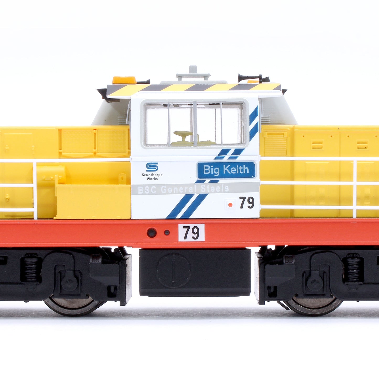 Hunslet Bo-Bo in British Steel Yellow/White "Big Keith" No.79 Diesel Locomotive - DCC Sound