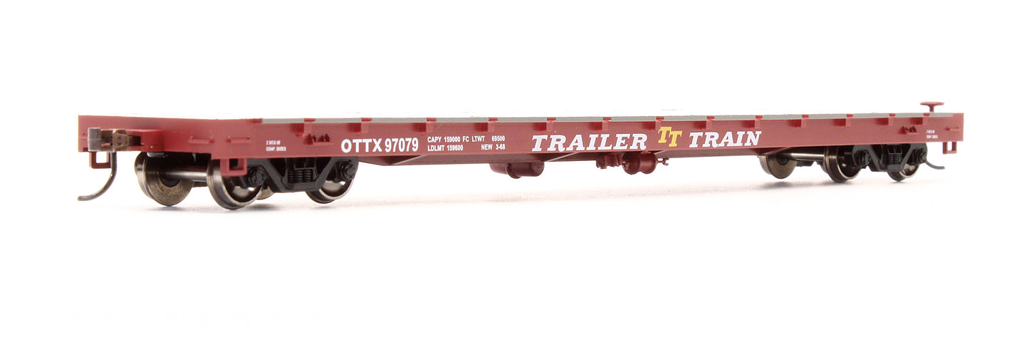 Pre-Owned ATH97070 Trailer Train (Brown Logo) 60' Flat Car - Road #97079
